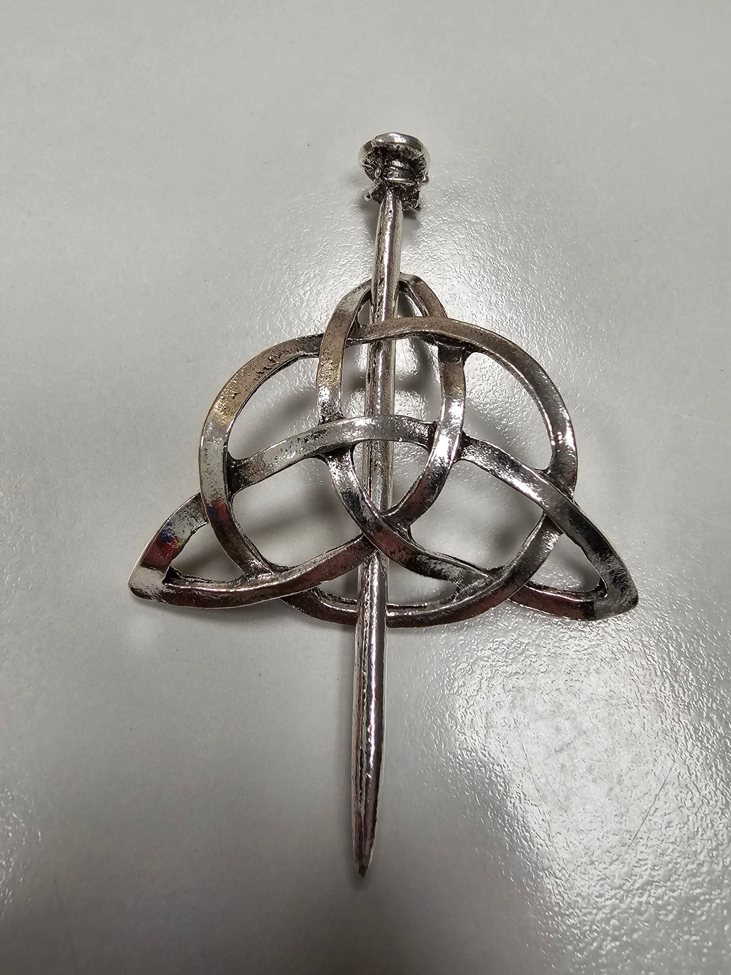 Shawl Pin - Antique Silver Triangle