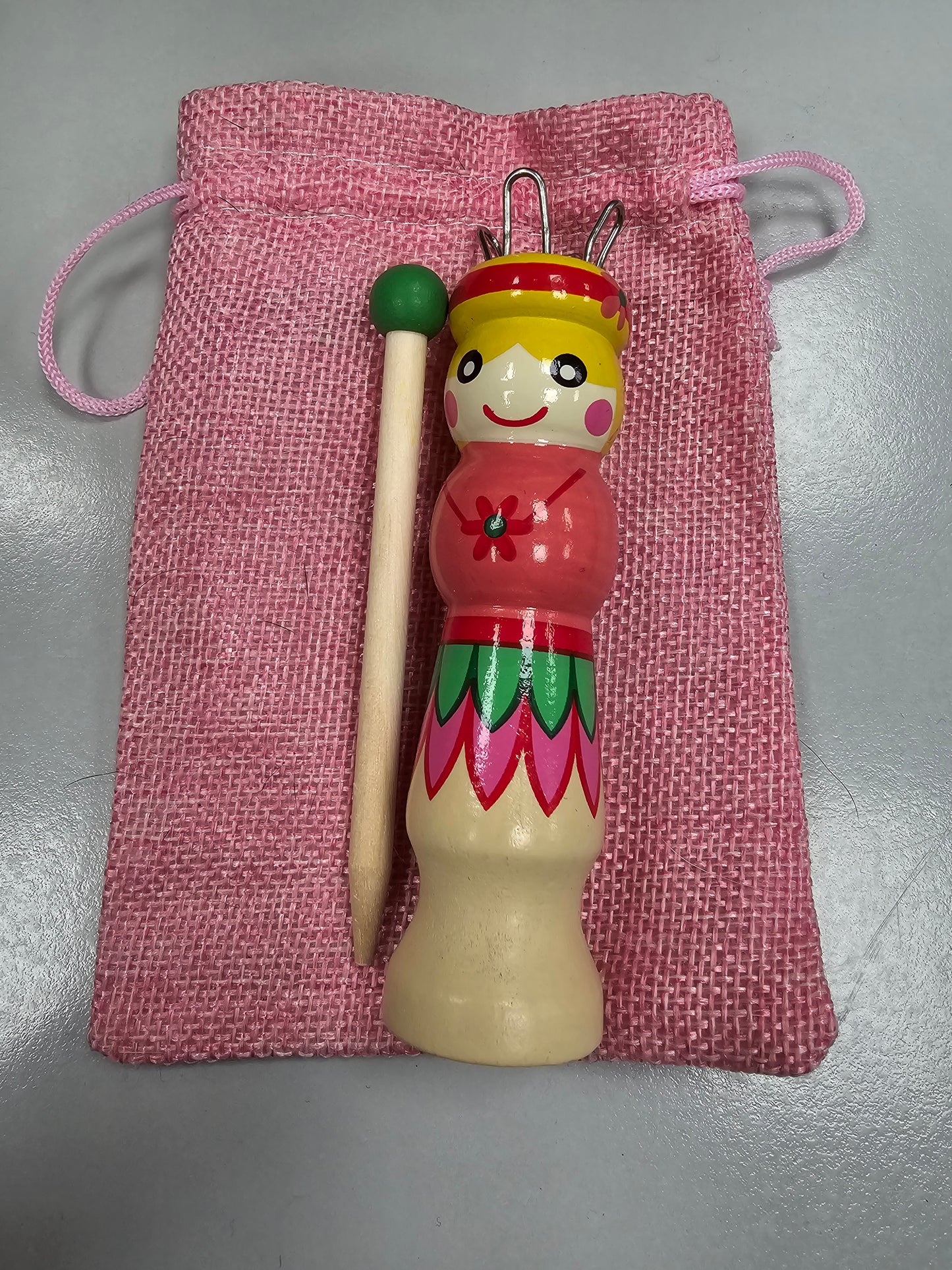 French Knitting Doll - Pink