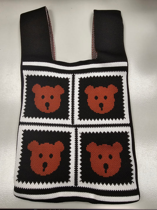 Knitting Wristlet Bag - Bears