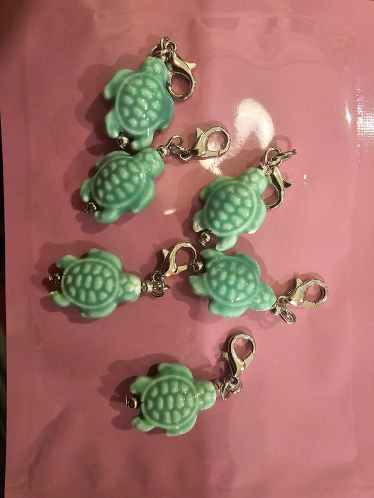 Stitch Markers - Green Tortoise