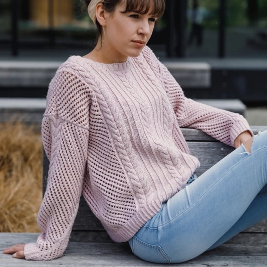 Purl Foundry - Cable Mesh Sweater