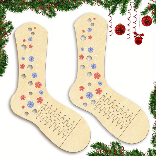 Sock Blockers - Wooden (pair) - Flowers