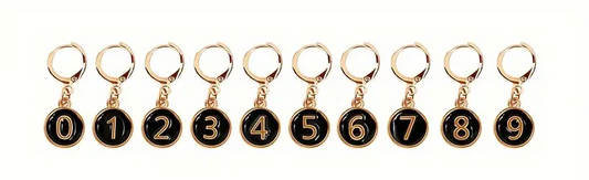 Stitch Row Markers - 0 to 9 - Black