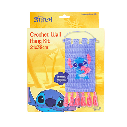 Crochet Wall Hang Kit - Stitch - 21 x 38 cm