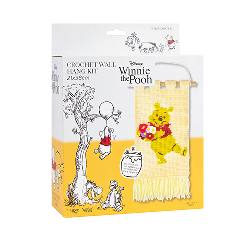 Crochet Wall Hang Kit - Pooh - 21 x 38 cm