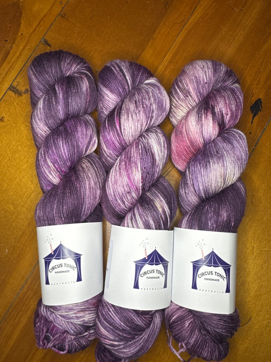 Jubilee Sock - Circus Tonic Handmade Yarn - Highland Violets