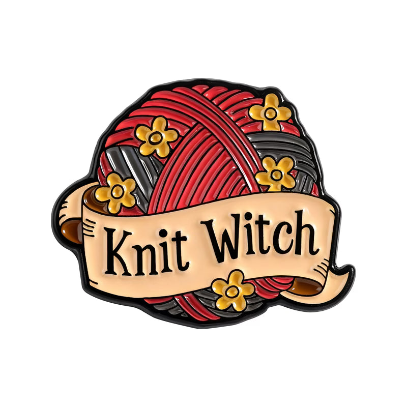 Enamel Pin - Knit Witch