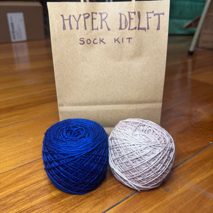 Hyper Delft Socks Kit - Dark Omen Yarn