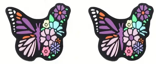 Needle Stoppers - Purple Butterflies