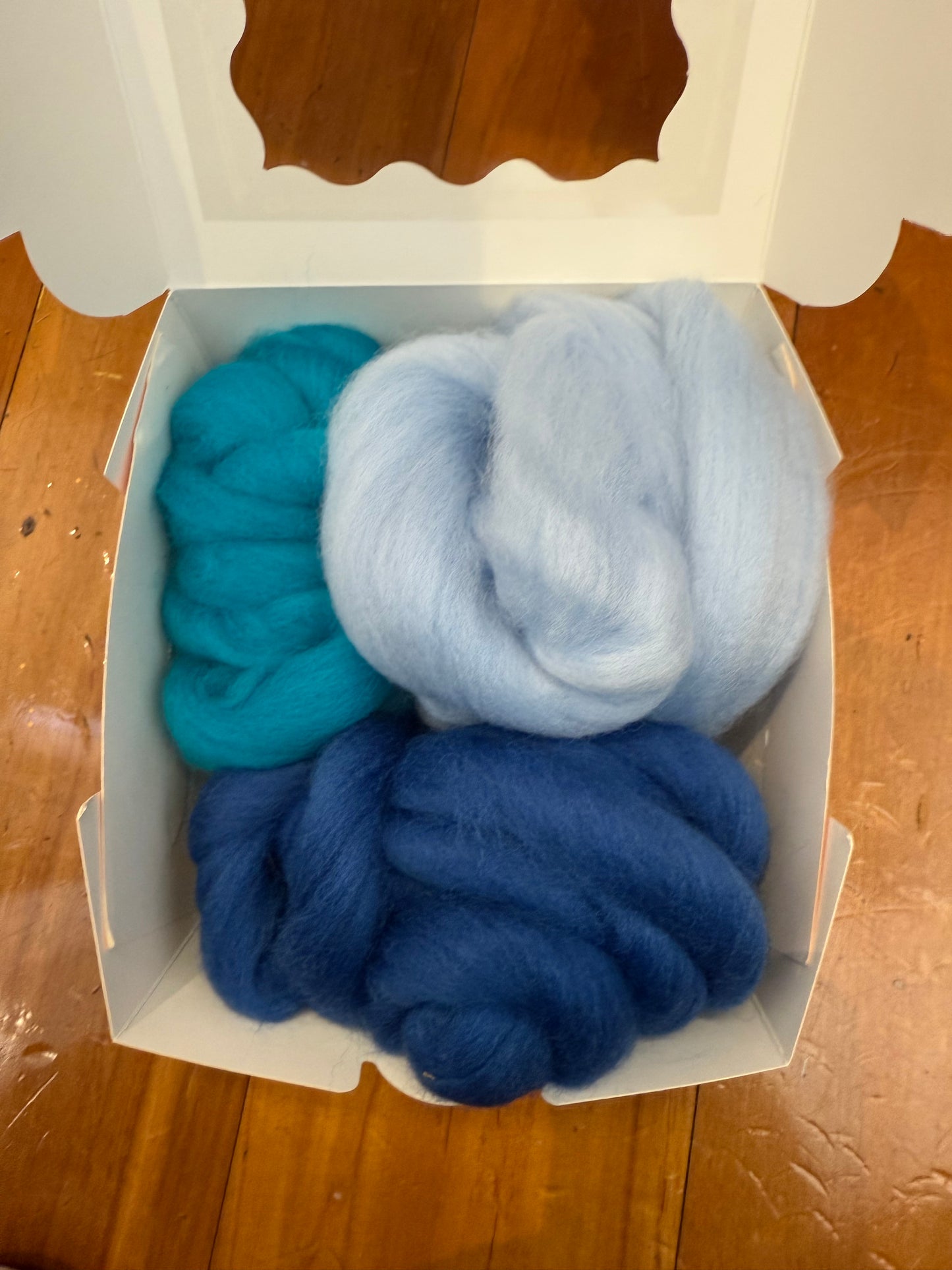 Needle Felting Corriedale Pack - Blues