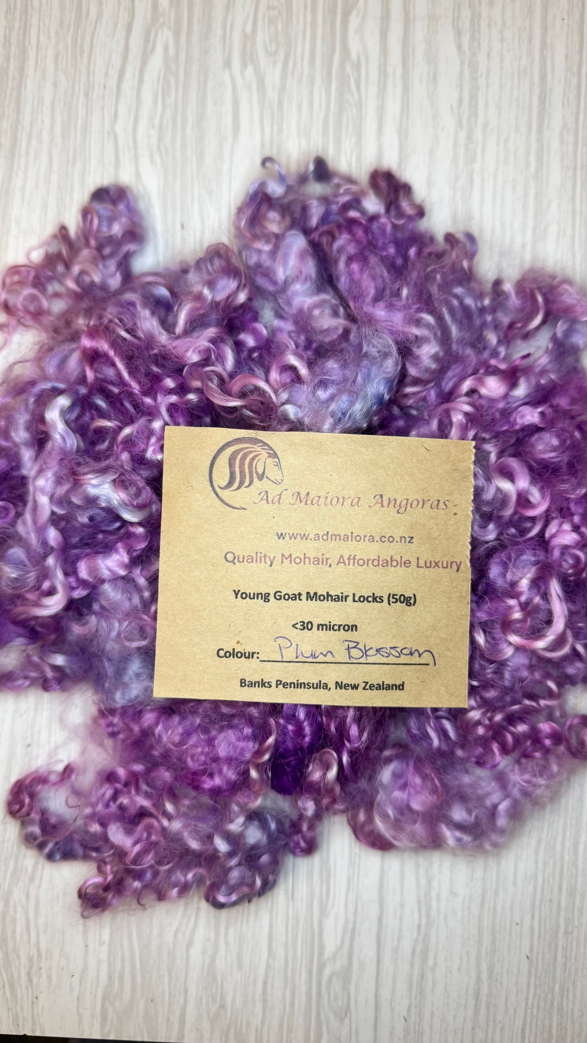 Ad Maiora - Mohair Locks 50gm - Plum Blossom