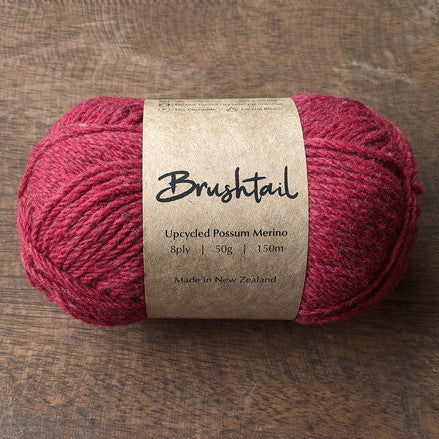 Brushtale - 8-Ply Upcycled Possum Merino - Red 116