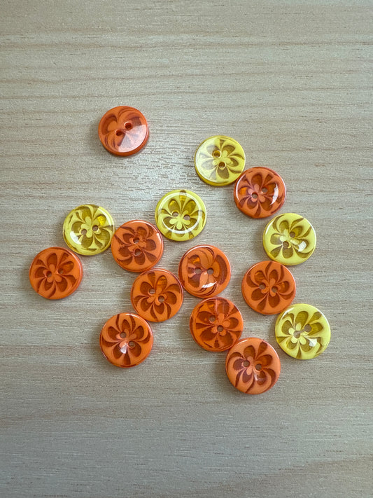 Button Pack - Brights - Orange Mix