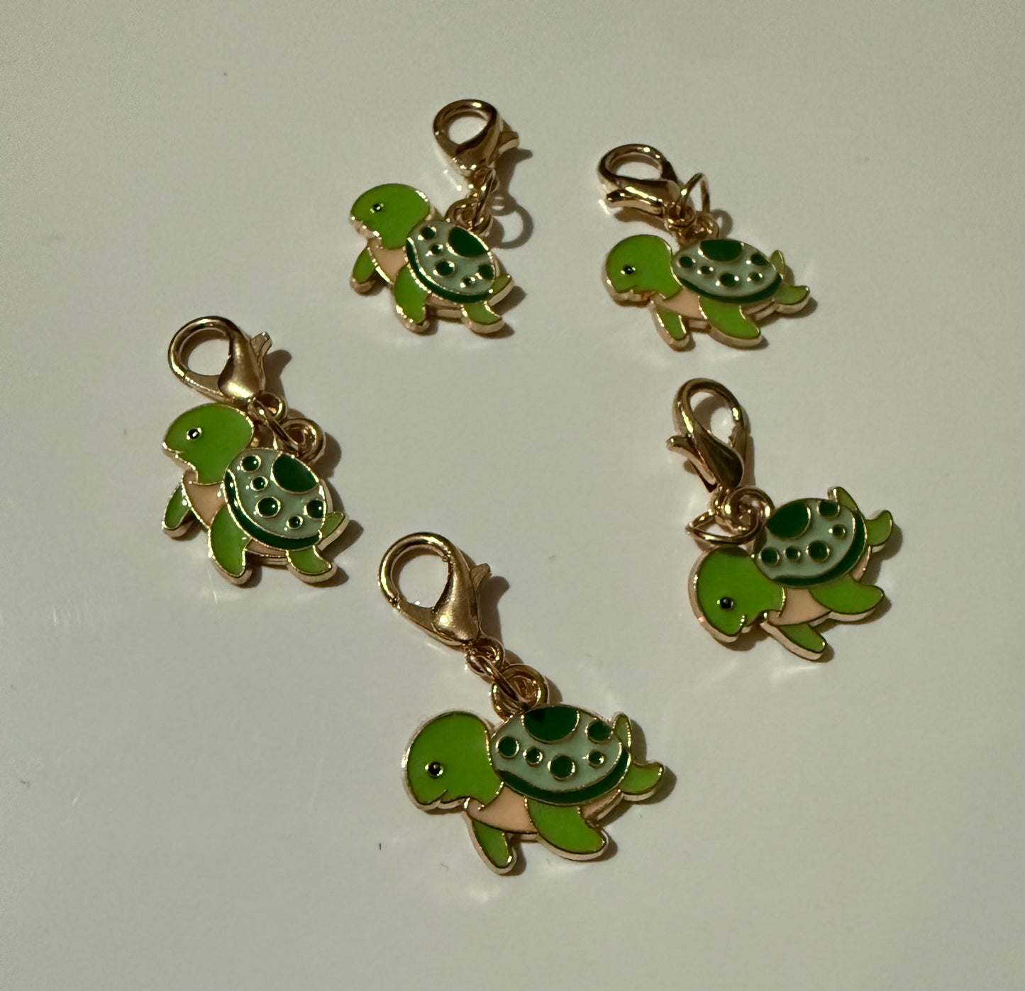 Stitch Markers - Turtles Green/Gold
