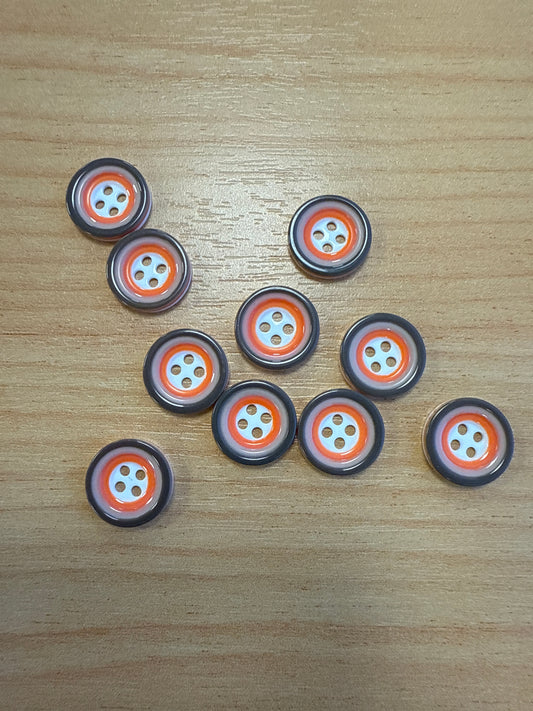Buttons - Orange 10mm