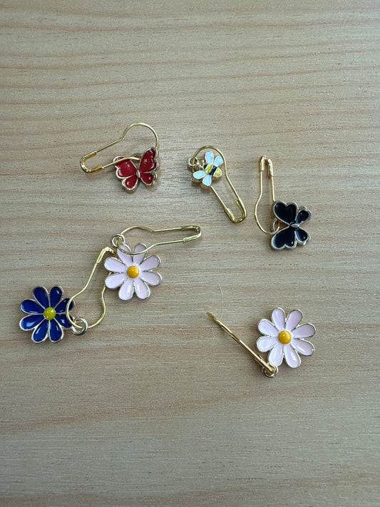 Stitch Markers - Flowers and Bees