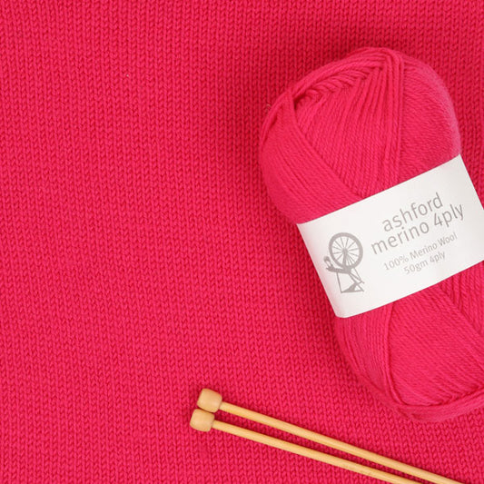 Ashford - Fuchsia - Merino 4 Ply