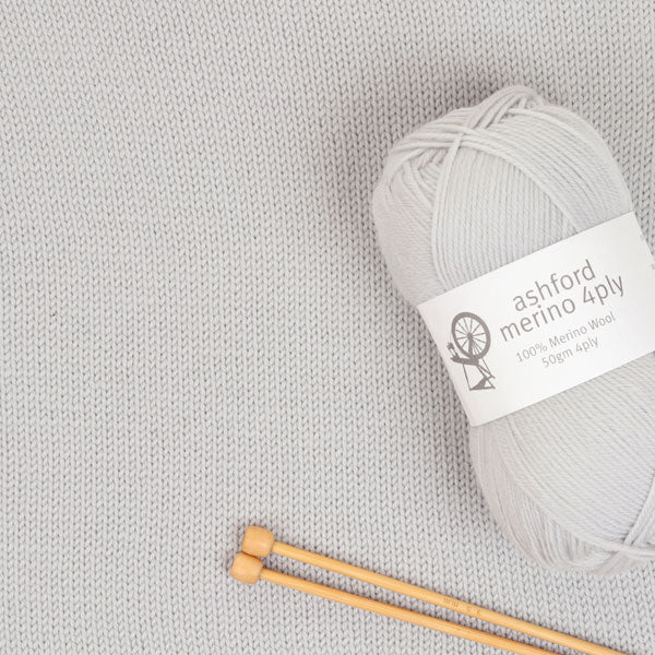 Ashford - Mist - Merino 4 Ply