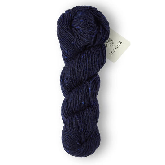 Isager - Aran Tweed - Navy