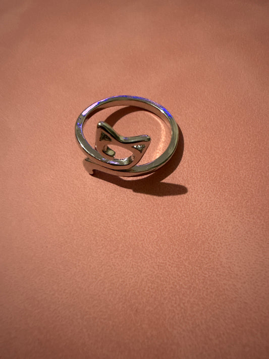 Ring - Yarn Guide - Silver Cat