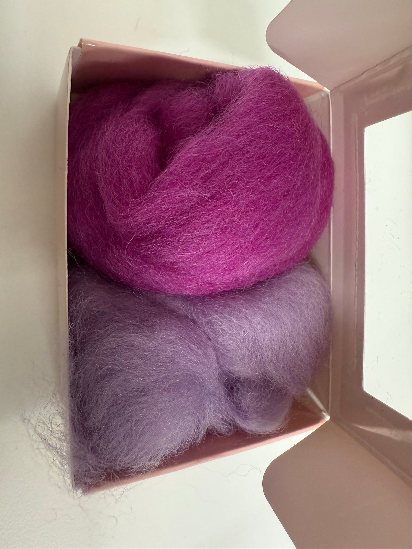 Needle Felting Corriedale Box Small - Pinks #2