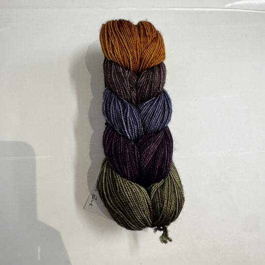 Autumn Bark - 5 x Mini Skein Braid Sock Set - Yarnfloozy
