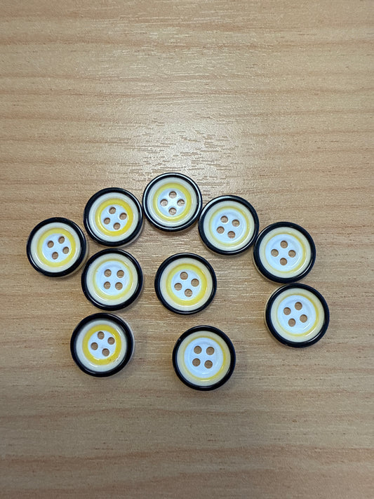 Buttons - Yellow 10mm