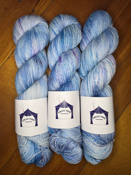 Jubilee Sock - Circus Tonic Handmade Yarn - Blue Slipper Orchid
