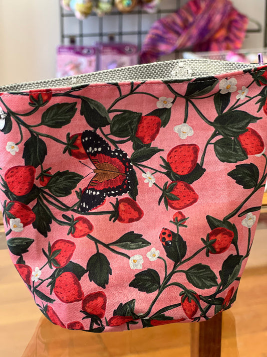 Fabric Yarn Cozy - Strawberry Butterfly