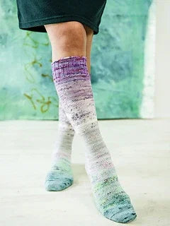 Fluorite Socks Kit - Impressionist Sky - Dark Omen Yarn