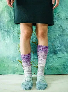 Fluorite Socks Kit - Impressionist Sky - Dark Omen Yarn