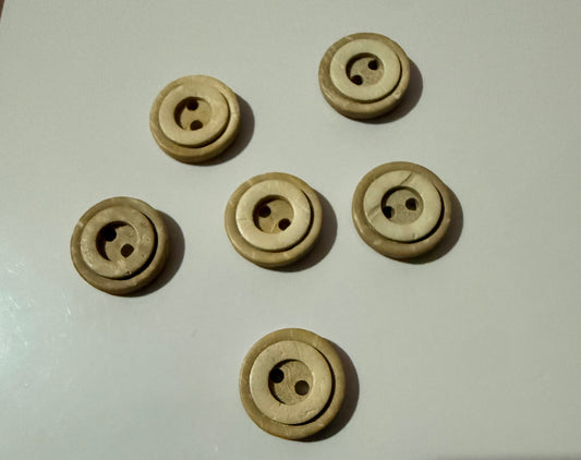 Buttons - Wood/Coconut #6
