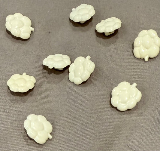 Buttons - Vintage Baby White Flowers