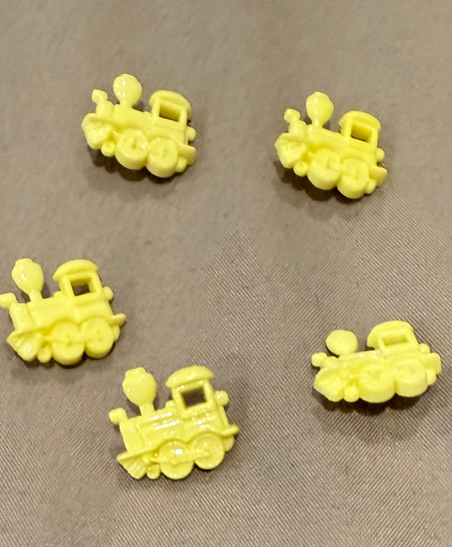 Buttons - Baby Vintage Yellow Trains #2