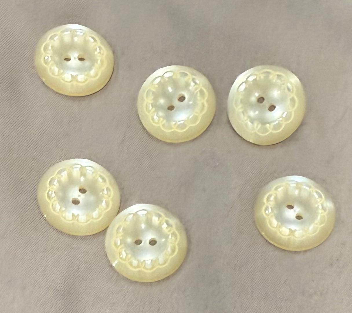Buttons - Vintage Yellow #6