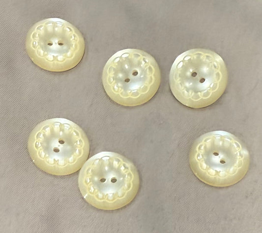 Buttons - Vintage Yellow #6