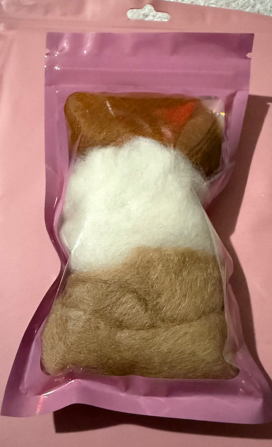 Needle Felting Corriedale Pack Small - Browns