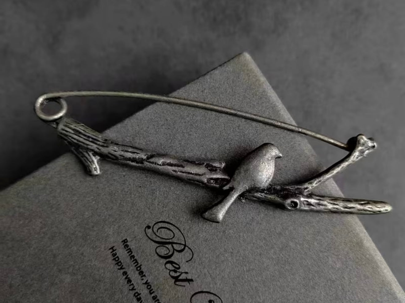 Shawl Pin - Tin Bird