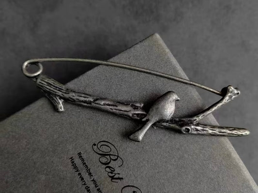 Shawl Pin - Tin Bird