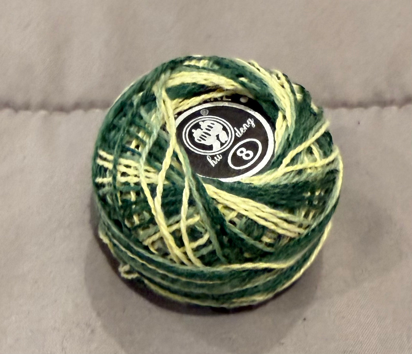 Cotton Thread - Spool x 1 - Green/Cream Multi