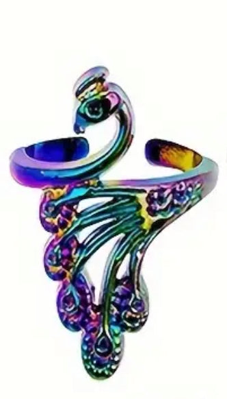 Ring - Yarn Guide - Rainbow Peacock