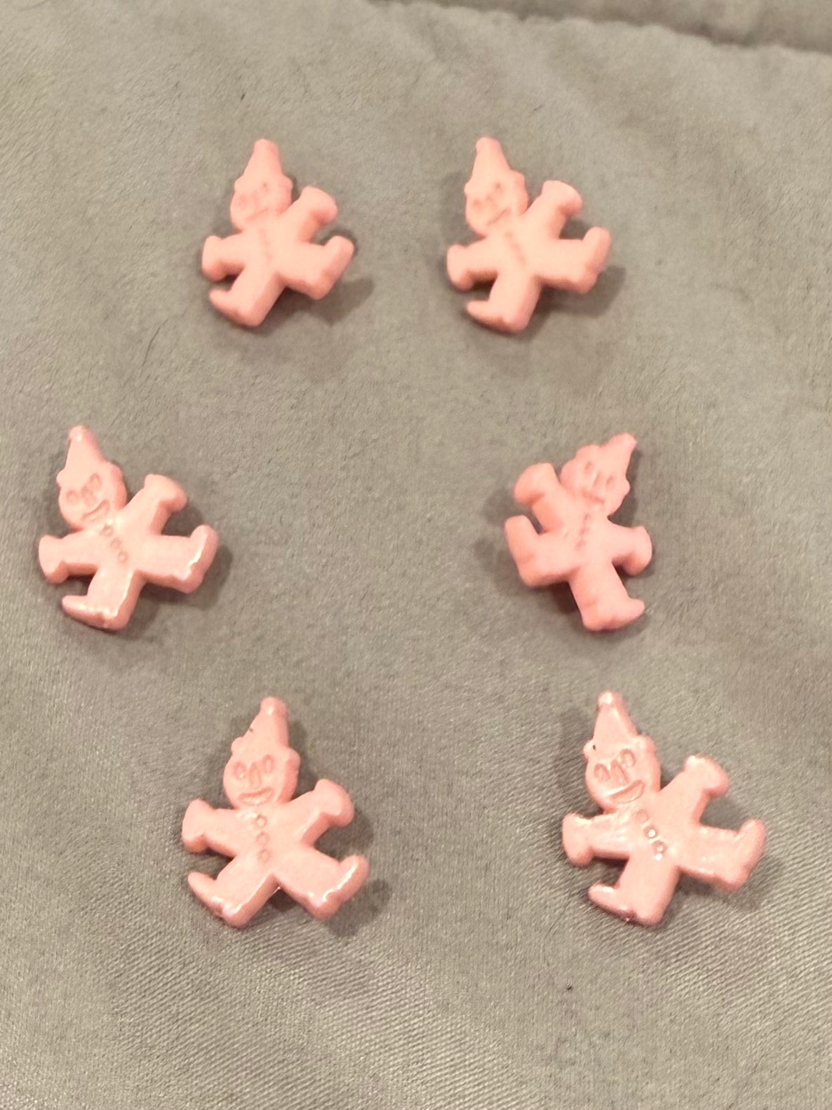 Buttons - Baby Vintage Pink Clowns #8