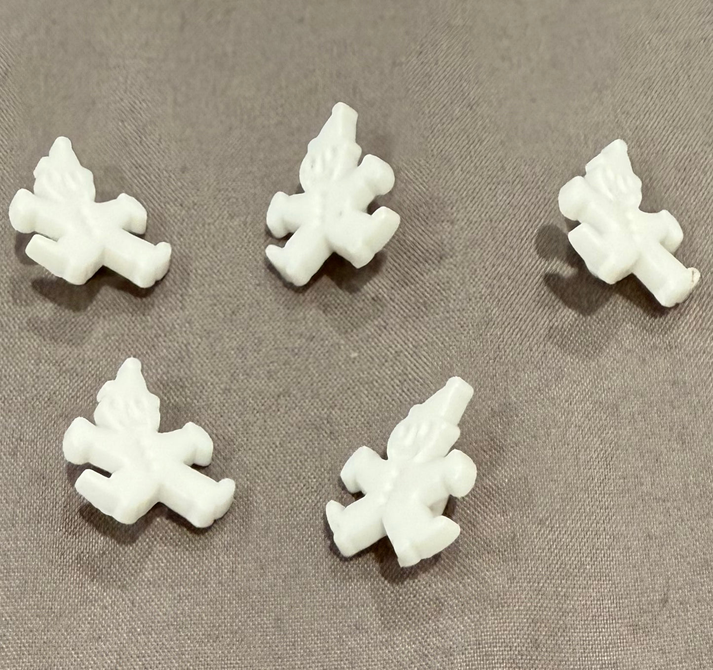 Buttons - Baby Vintage White Clowns #1