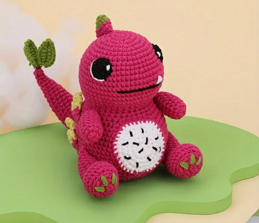 Amigurumi Crochet Kit - Pink Dinosaur