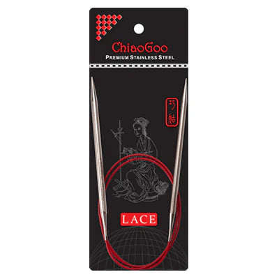 Chiaogoo - Red Lace Fixed Circular Needle with 100 cm cable - 2.25mm