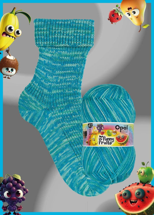 Opal Funny Fruits, fingering/4ply, 100gm - Smile Fruit - 11415