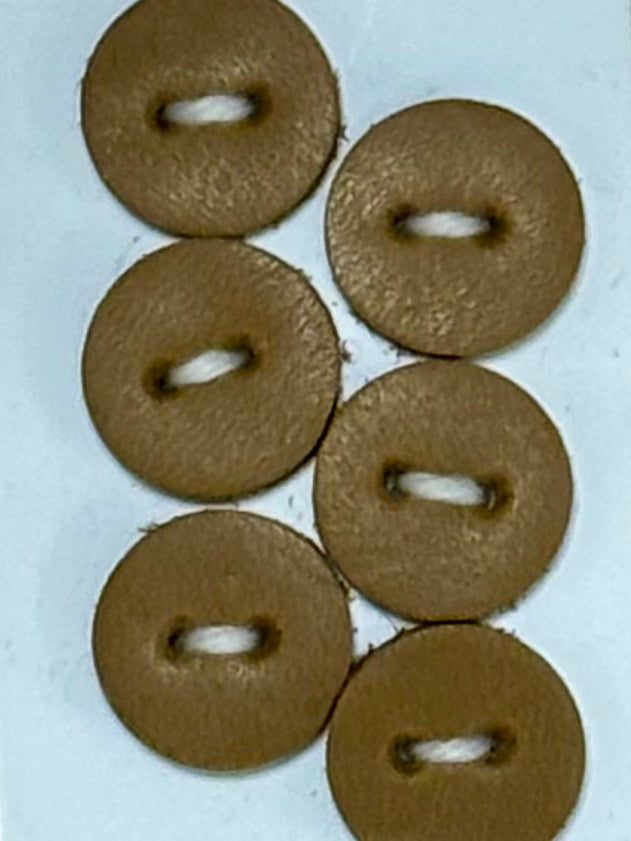 Bomod - Leather Buttons - 19mm set of 6 - Dijon
