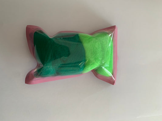 Needle Felting Corriedale Pack Small - Lime/Green