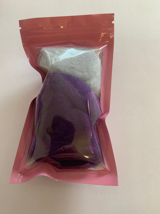 Needle Felting Corriedale Pack Small - Purples