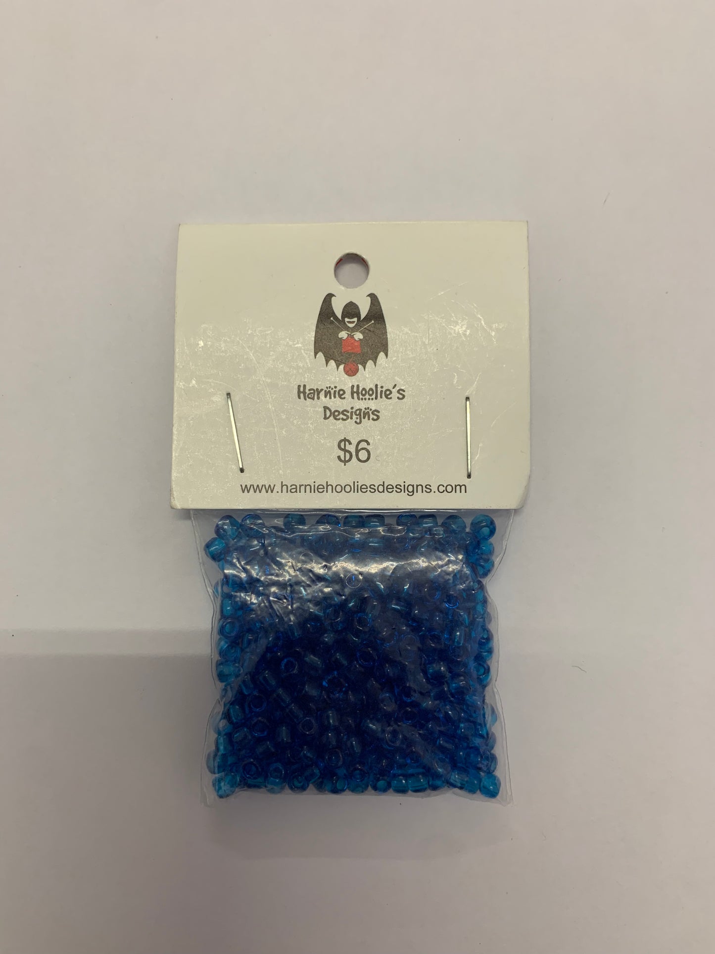 Knitting Beads - Size 6 - Transparent Turquoise